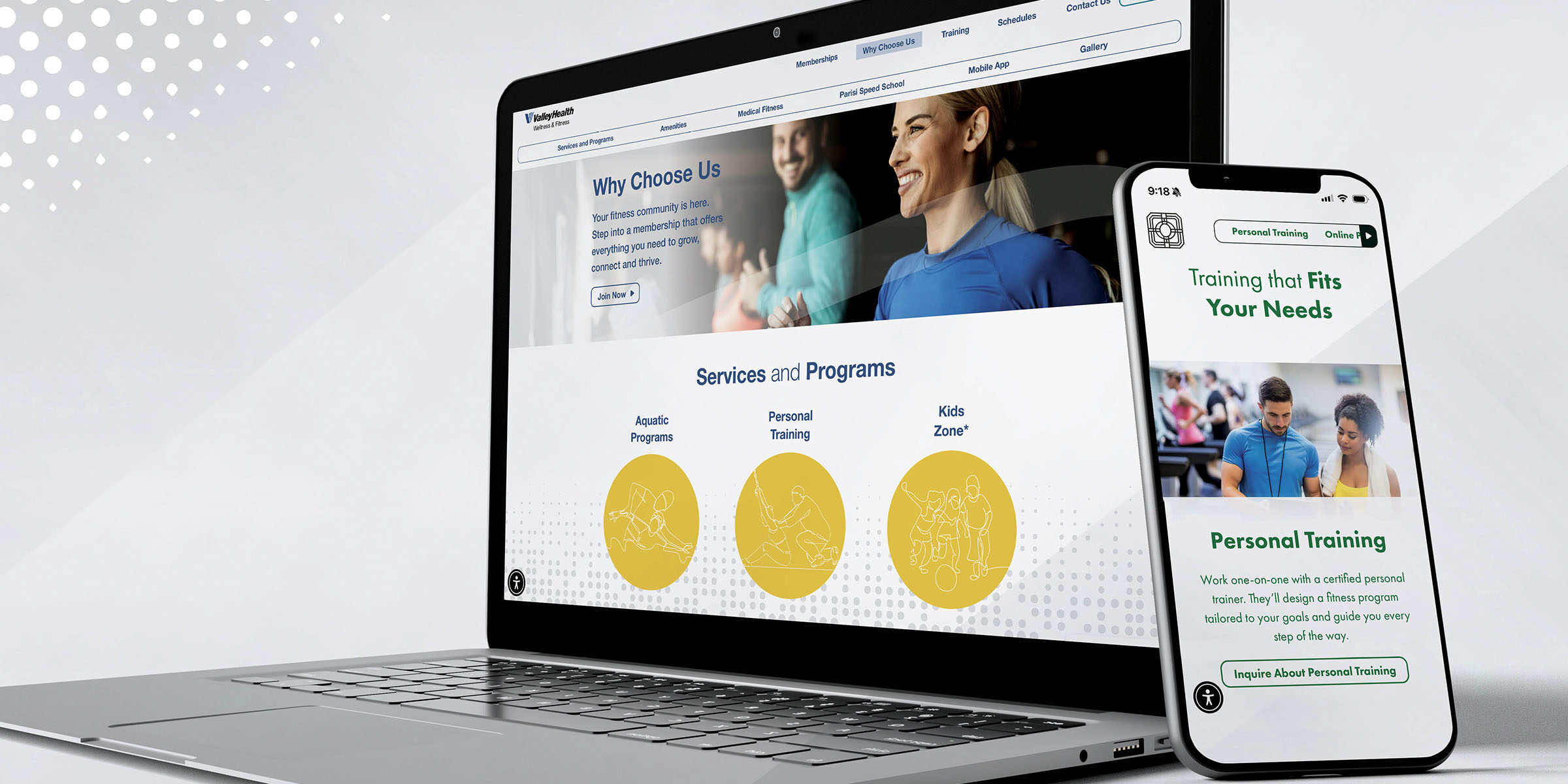 fitness center website banner image