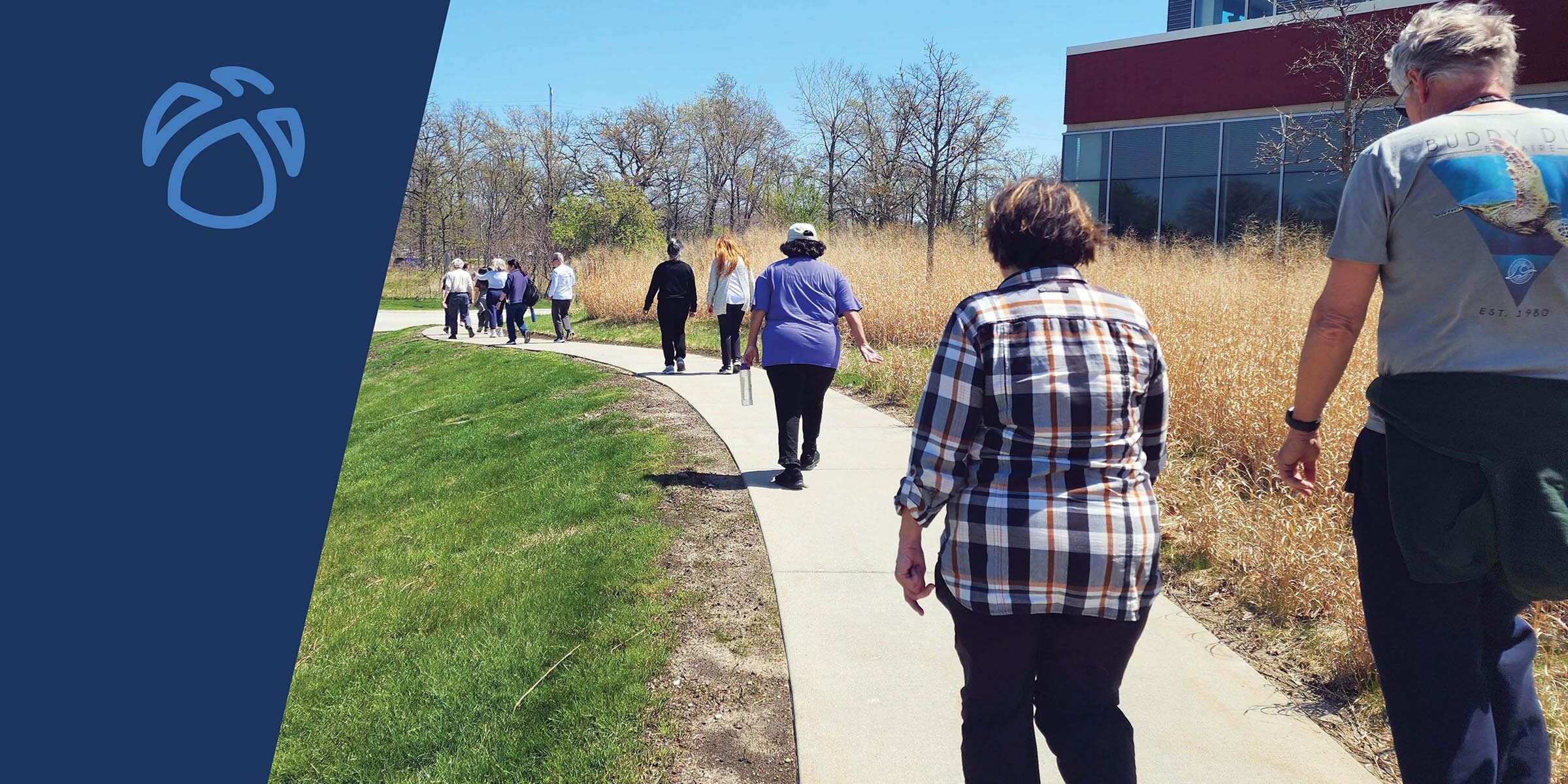 wellness event in action participants taking a walk